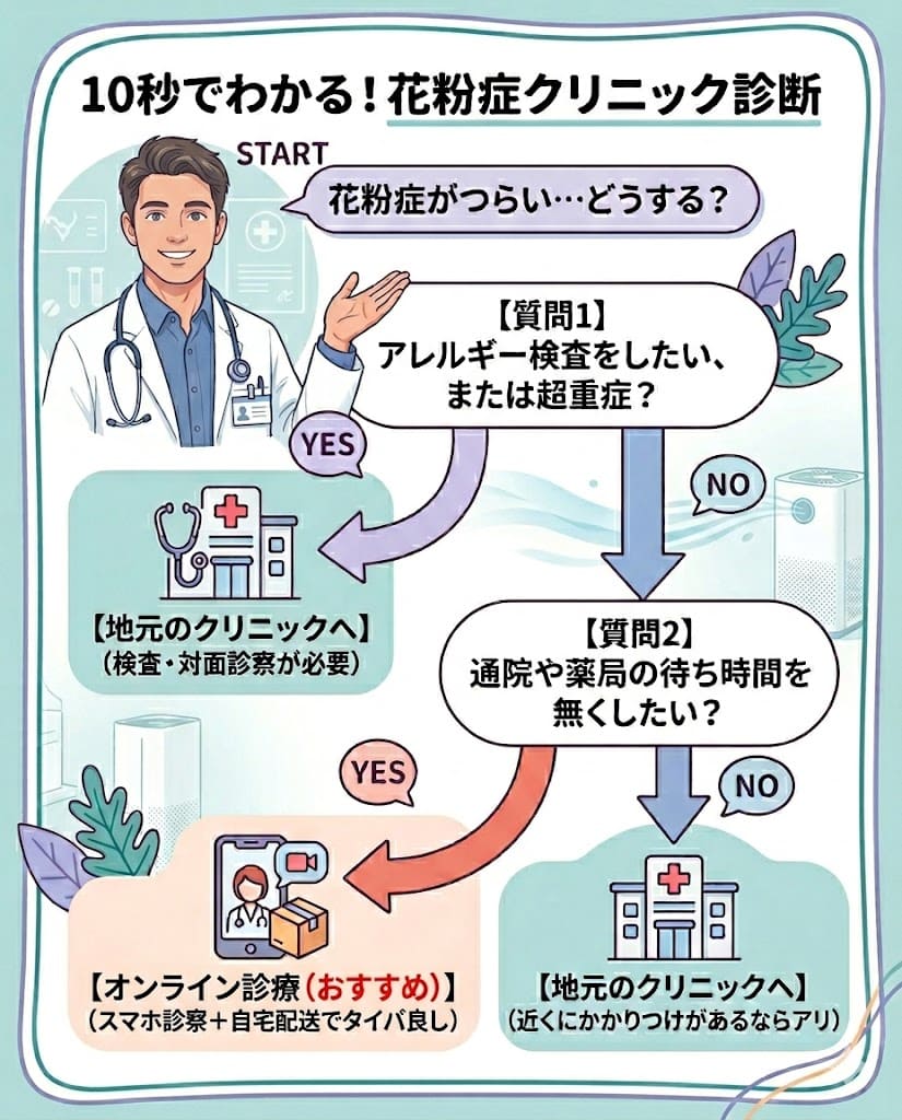 花粉症治療クリニックの選び方